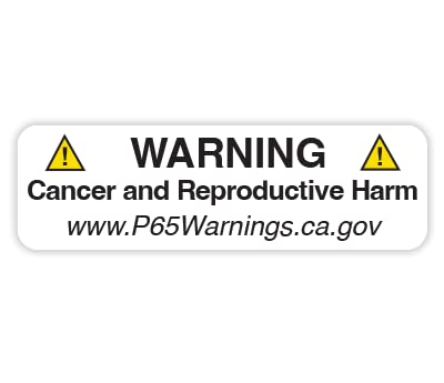 ChromaLabel 3/4 Inch x 2 1/2 Inch Proposition 65 Short Warning Rectangle Labels, 500/Roll 3/4" x 2-1/2"