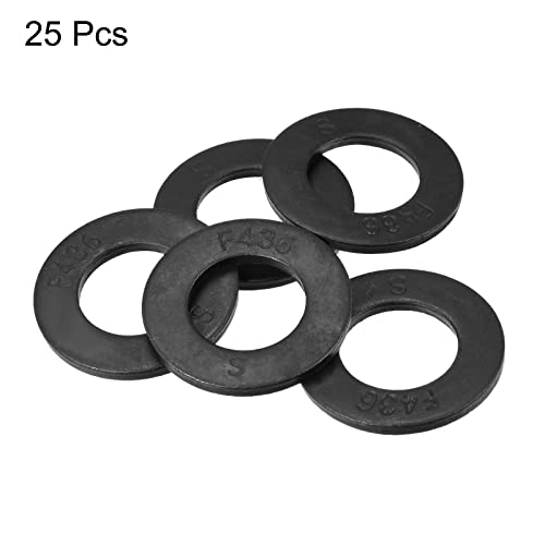 uxcell 7/8-Inch Flat Washer, Alloy Steel Black Oxide Finish Pack of 25 7/8 Inch