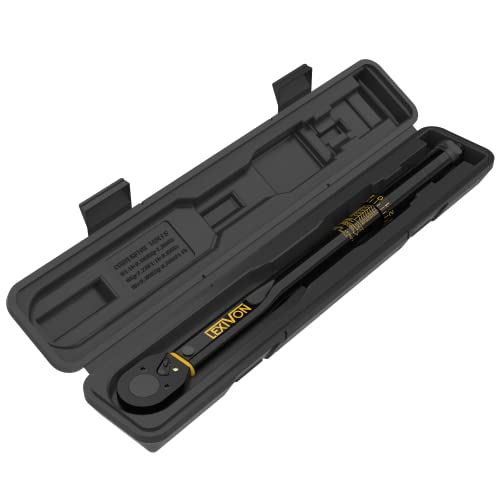 LEXIVON 9/16-Inch Spark Plug Swivel Socket, 3/8" Drive x 6" Total Length, Cr-v Steel + 3/8-Inch Drive Click Torque Wrench 10~80 Ft-Lb/13.6~108.5 Nm