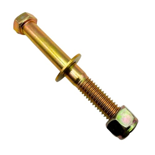 7/16"-14 x 3-1/2" Grade 8 Bolts (10-Pack) – Heavy-Duty Hex Bolts Includes Flat Washers & Nylon Lock Nuts – High-Strength SAE J429 Anti-Vibration 3.5" Coarse Thread Bolts 10 Bolts, Washers, Nuts