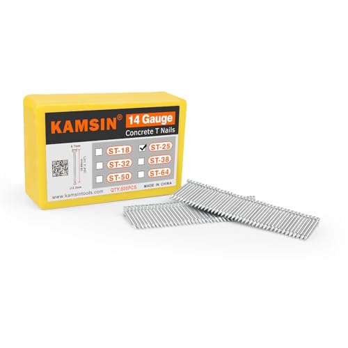 14 Gauge ST50 Concrete T Nails 800PCS/BOX, 2'' (50mm) with ST25 1"(25mm) 800PCS/BOX
