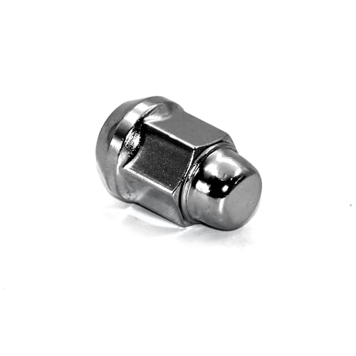 20pcs Chrome M12x1.5 Closed End Bulge Acorn Lug Nuts, 1.4 inch Length Cone Seat 19mm Hex