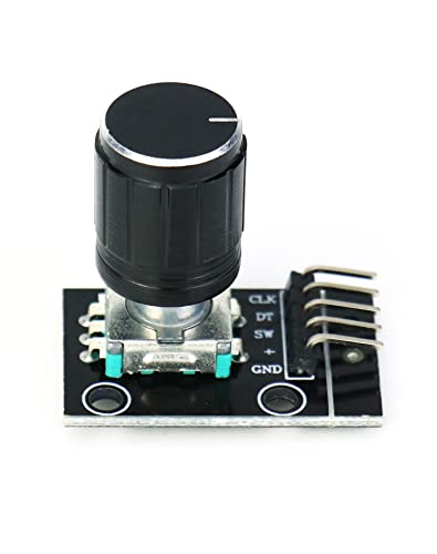 QWORK 5pcs KY-040 Rotary Encoder Module 360 Degree Rotary Angle Encoders with Push Button for Arduino