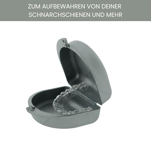 Dr. Bauer's Braces Box, Orthodontic Box, Dentures, 4.10 cm, Silver | Hygienic storage box for braces, with air holes (silver and 4.10 cm high) 4.10 cm