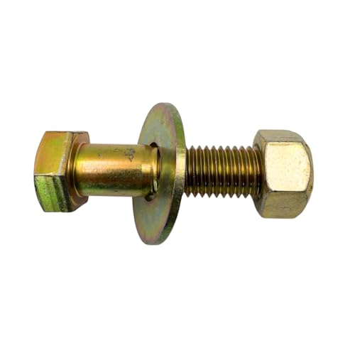3/4"-10 x 3 Grade 8 Bolts (4-Pack) – Heavy-Duty Hex Bolts Includes USS Flat Washers & All Metal Prevailing Torque Lock Nuts – High-Strength SAE J429 3.0" Coarse Thread Yellow Zinc