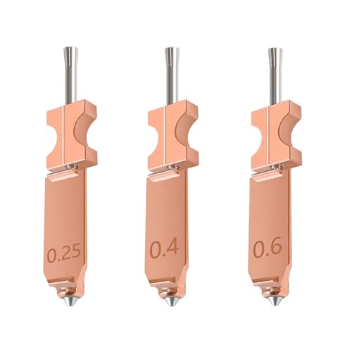 Nozzle Hotend Kit, 3PCS Quick Release Nozzle Hotend Fast Change All Metal Upgrade Kit for Flashforge AD5X 3D Printer with 0.25mm 0.4mm 0.6mm Nozzles