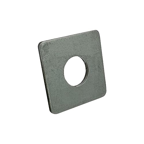 50 Pack - 1-5/8" Square Washer Plate, Strut Channel Bearing Plate - Heavy Duty, Zinc Plated Steel (50) 50