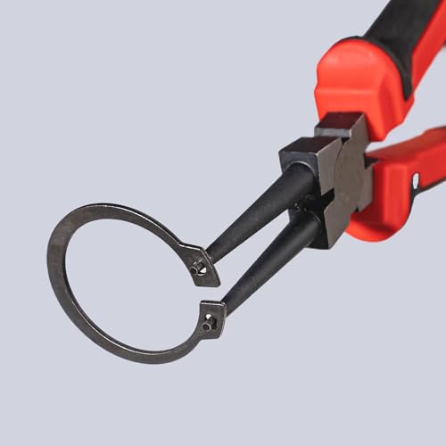 HAUTMEC 5-Piece Snap Ring Pliers Set, 7" Internal/External Circlip Pliers with Straight, 90° Bent & Flag Tip Lock Ring Pliers, Forged CRV Steel, for Automotive & Machinery
