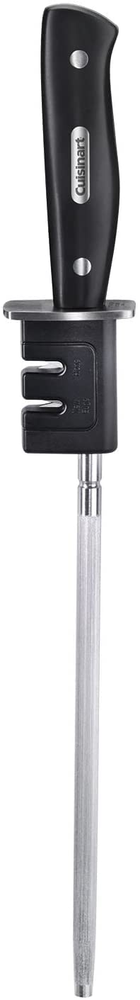 Cuisinart C77TR-9SHP Triple Rivet Collection Steel Knife Sharpener, 9-Inch, Black Steel and Knife Sharpener