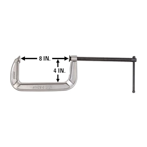 Wilton C-Clamp, 8" Opening Capacity, 4" Throat, 1700 Lbs. Clamping Force (Model 148C) 8 in. x 4 in. Pack Of 1