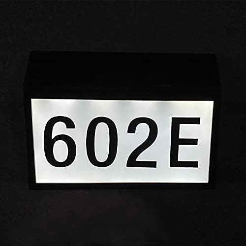 House Numbers, Solar Powered LED Address Plaques Luminous Digital Lights, Solar Powered Address Plaques with 2 Stakes for House Yard Garden, Innovative Dual Installation, Included 3 Sets Numbers & 26 Inserted Into The Ground (Black)