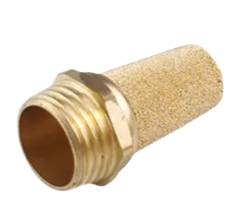 Pneumatic silencer made of sintered bronze 1/2 inch, set of 3, 5 or 10 industrial quality (10, 1/2 inch) 1/2"