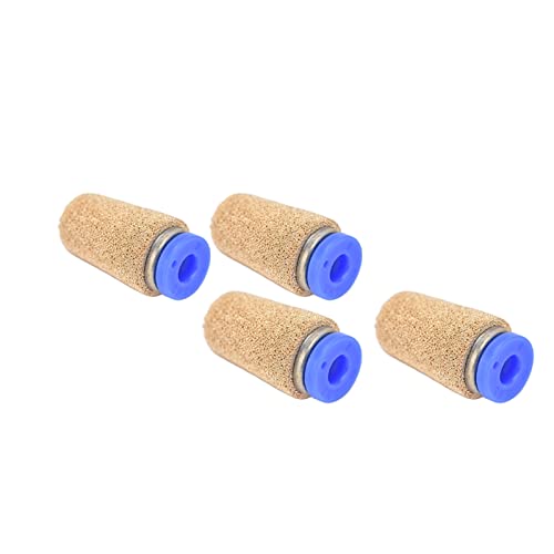4 pieces PSF-4 pneumatic silencer, noise absorber, copper, pneumatic compressed air silencer for cylinders, solenoid valves, crankcase, transmission, fuel tanks, pneumatic tools