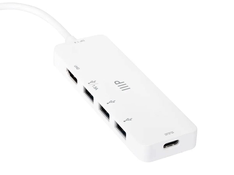 Monoprice 5-in-1 USB-C to 4K HDMI Display Adapter and USB Hub (4K@60Hz) Fast Charge, 100W PD 3.0, 5Gbps, Portable, Plug-n-Play, Compatible with Windows and MacOS Operating Systems, White