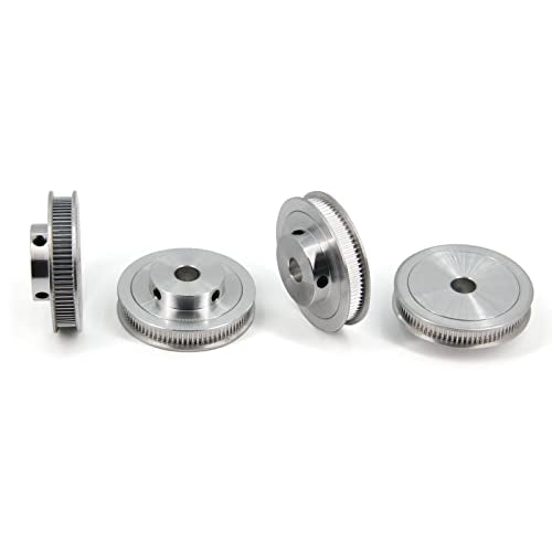 2GT Pulley 80 Teeth 10mm Bore 80T Timing Belt Pulley Synchronous Wheel Aluminum for Width 6mm Belt 3D Printers Parts, 4pcs/Pack(Size: 80T-10mm Bore)