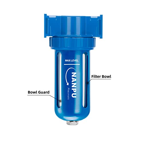 NANPU Zinc Alloy Desiccant Dryer, Compressed Air in Line Filter 1/2" NPT