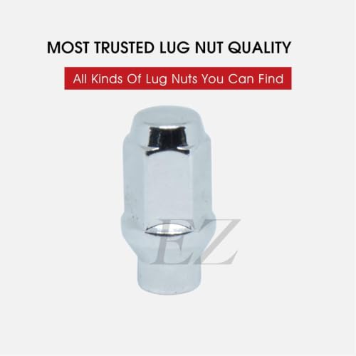 20 ET Conical Bulge Long Lug Nuts 1/2"-20 with Center Washers 0.33" Shank 0.62" Dia 1.75" Length 1/2" Chrome 20