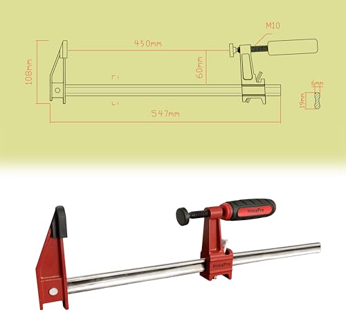 HimaPro 18 Inch Bar Clamp Set, 2 Pack 600 lbs Load Limit Medium Duty Quick Release Steel F Clamp, Ideal for Woodworking, Metalworking, and DIY Projects 18 Inch Set