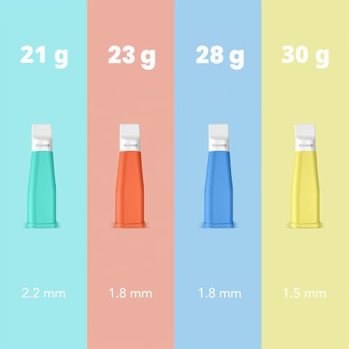 AIESI Sterile Disposable Lancets with Safety System and Retractable Stainless Steel Tip Needle 28G Securance (Pack of 100)
