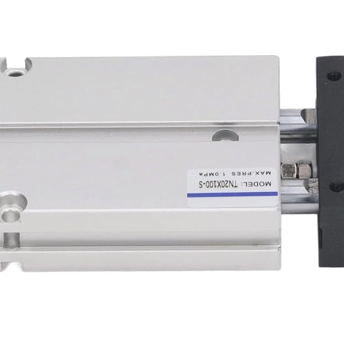 2 Shaft Air Cylinder Double Rod Double Acting Cylinder Compound Action Type Pneumatic Cylinder 20mm Dia 100mm Stroke