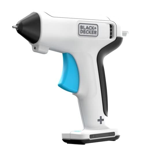 BLACK+DECKER 4V MAX Cordless Glue Gun, USB Rechargeable (BCGL115FF), White