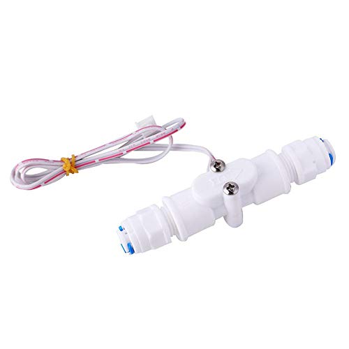 Jadeshay Water Flow Sensor G1/4, Water Flow Switch Healthy Precise Water Flow Sensor PE Water Switch 0.5-10L Measuring Range