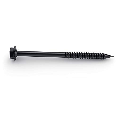 OZCO 56621 1-1/2-inch Hex Cap Nut (10 per Pack) and Ozco Building Products 56627 1/4-inch by 3-3/4-inch OWT Timber Screws (25 per Pack)