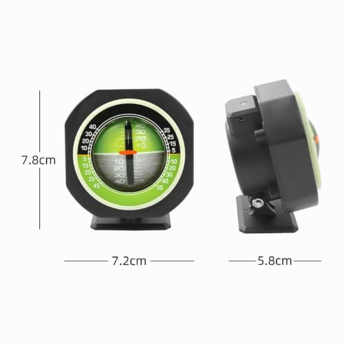 Car Compass Inclinometer Inclinometer Bullet Compass with High Precision Dash Mount Compass for Car, Marine, Boat, Ship
