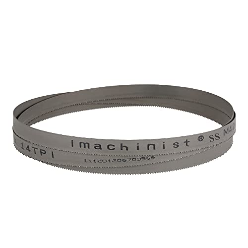 Imachinist 64-1/2" Long, 1/2" Wide, 0.025" Thick, 14TPI Bi-Metal Bandsaw Blade for Cutting Soft Metal and Stainless Steel SS