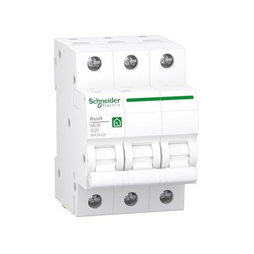 Schneider Electric R9F24320 Resi9 3-Pin Circuit Breaker | 20A, C characteristic, 6kA Rated current 20A Operating voltage 400 V