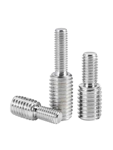 304 Transfer Screw Stainless Steel Thread Adapter Male to Male M3 M4 M5 M6 M8 M10 M12 M14 M16 to M20 Double Head Transfer Screw Bolt (M6x20-M10x20,4) M6x20-M10x20 4
