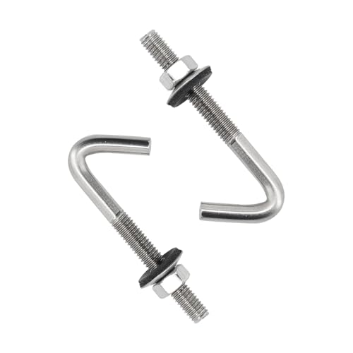 (10 Pieces) M6x120mm Roof Anchor Bolt Concrete Anchors Screws J Hook 304 Stainless Steel 7 Shape Wall Hook Long Shank Hooks With Hex Nut Washer