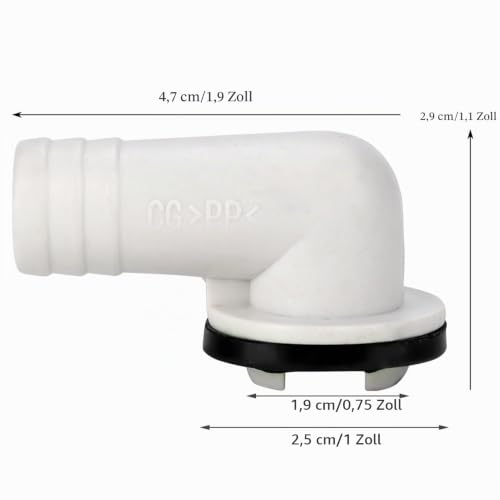 BTER Environmentally Friendly Air Conditioning Drain, Drain Connection, for Air Conditioning Waste Water, ABS Material, Condensation Drain Adapter, Drain, 1 Piece, Default, Single Item