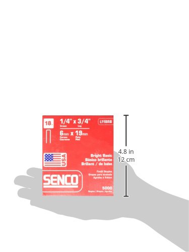 Senco L11BRB 18 Gauge by 1/4" Crown by 3/4" Leg Bright Basic Staples (5, 000per Box)