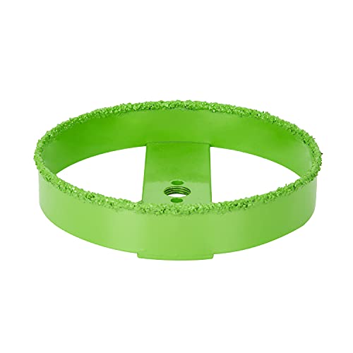 6-1/8 Inch Carbide Hole Saw for 6" Recessed Lights Can Lights, Cutting Ceiling Plaster Drywall with Dust Bowl, 2X Faster 6-1/8 Inch
