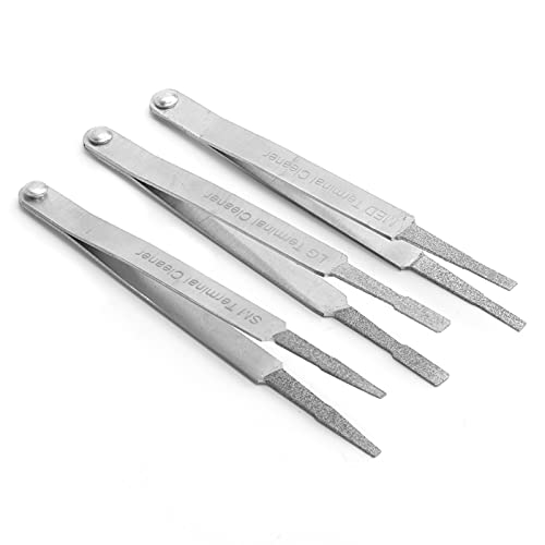 3PCS Terminal Cleaner Set Electrical Connector Cleaning Tools for Male & Female Connectors - Durable Metal Construction for Optimal Performance