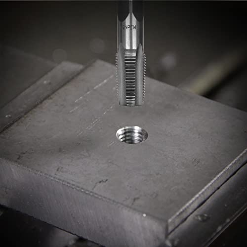 6 Piece NPT Pipe Tap Set, 1", 3/4", 1/2", 3/8", 1/4", 1/8", HSS 6 Piece