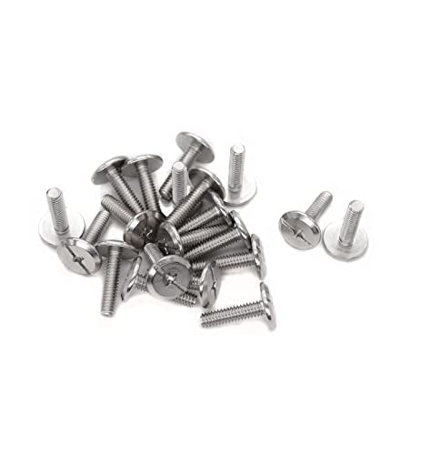 cSeao Hurricane Bolts - Sidewalk Screws, 1/4"-20 x 1-1/4 Inches, Fabric Fasteners for Hurricane Panels, Pack of 100