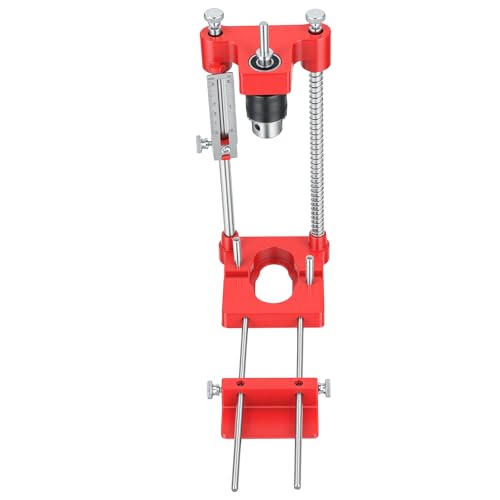 Garosa Portable Drilling Guide, Woodworking Drill Locator, Aluminum Alloy, with Chuck, Adjustable Pin Hole Drilling