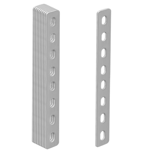 GBGS 10 Pcs 8" Mending Plate,Flat Straight Brackets,Slots for 5/16" Bolt