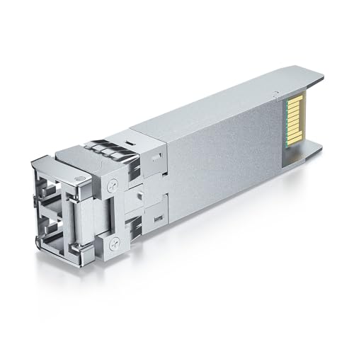 ipolex 10G SFP+ Transceiver, 10GBase-LR 1310nm 10km Singlemode LC Mini-Gbic Module Compatible with Intel E10GSFPSR. Pack of 2 10GBase-LR: 10km