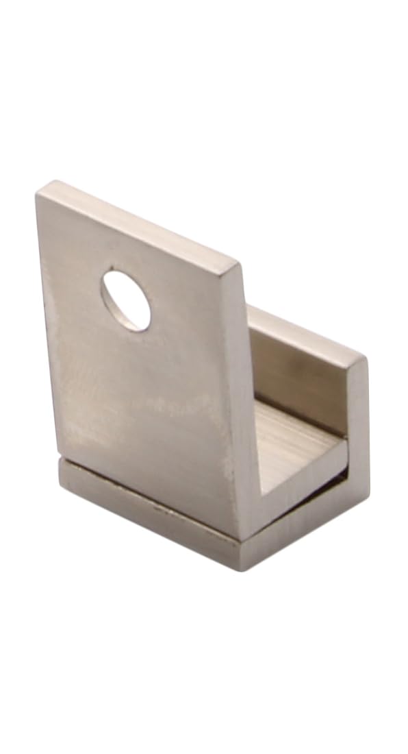 C.R. LAURENCE MC01BN CRL Brushed Nickel 5/8" Wide Mirror Clip Set