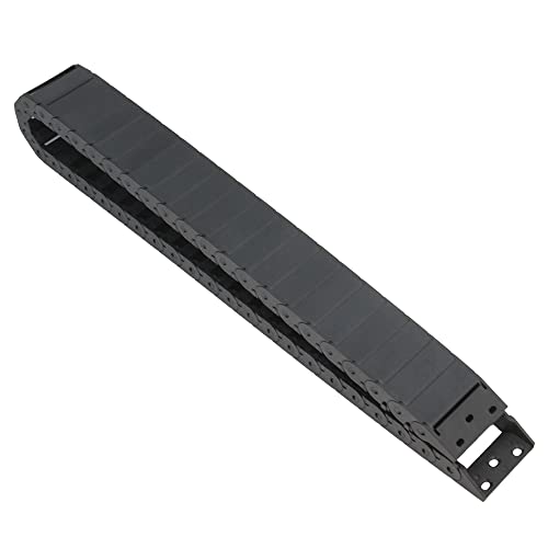 15x50mm Drag Chain Length 1Meter Inside Open Type Black Plastic Flexible Cable Carrier R28 with 1Kit End Connectors for 3D Printer and CNC Machines (15mmx50mm-Inside Open) 15mmx50mm