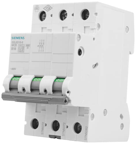 Siemens 5sl6 – Automatic magnetotermico 400 V 6 kA 3 Poles B 16 A 400 volts B16