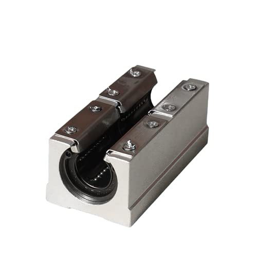 SBR12LUU 12 mm Linear Ball Bearing Slide Block Open Slide Block Bearing Blocks for SBR12 Linear Motion Shaft Guides Slide Rails as CNC Router Parts Pack of 2 SBR12 LUU Blöcke Pack of 2 SBR12LUU