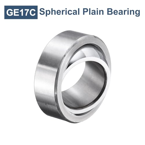 sourcing map 4Pcs GE17C Spherical Plain Bearing 17mmx30mmx10mm Bearing Steel Pre-Lubricated Radial Spherical Plain Bearing Low Noise Oscillating Bearing ABEC-3 Precision 4