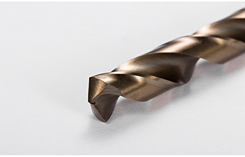 BEILI Tools HSS M35 Cobalt Twist Drill Bits, Pack of 5 (12.7mm, 1/2") 12.7mm(1/2")