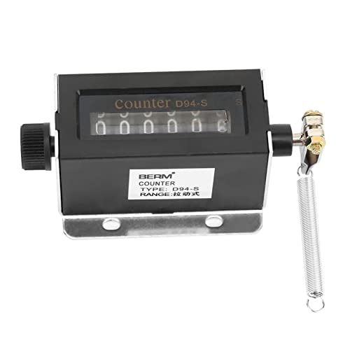 D94-S 6-Digit Resettable Mechanical Draw Counter Digital Length Counter 0-999999 for Machine Quantity Log