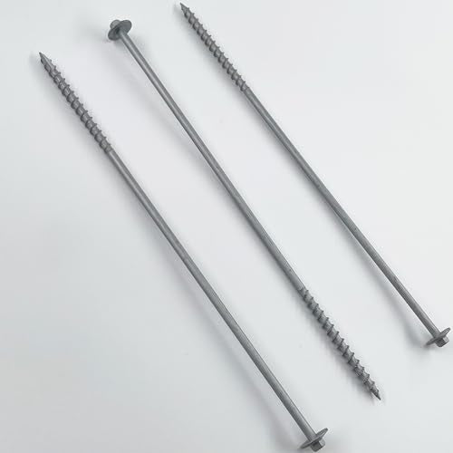 BRAUNY BOY - #12 x 10”- Extra Long Structural Lag Heavy Duty Construction Wood Screw – Galvanized Corrosion Resistant Coating Exterior Timber, Landscape - Easy Flange HEX Head Drive - Qty (25) 25
