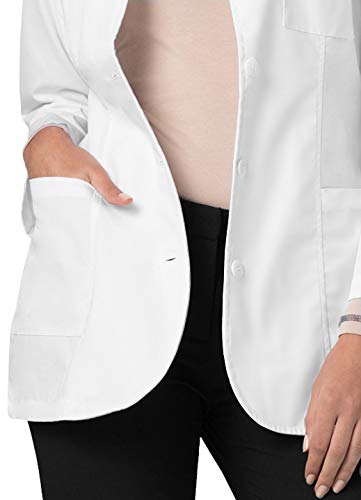 Adar Universal Lab Coats for Women - Princess Cut 30" Consultation Lab Coat Large White